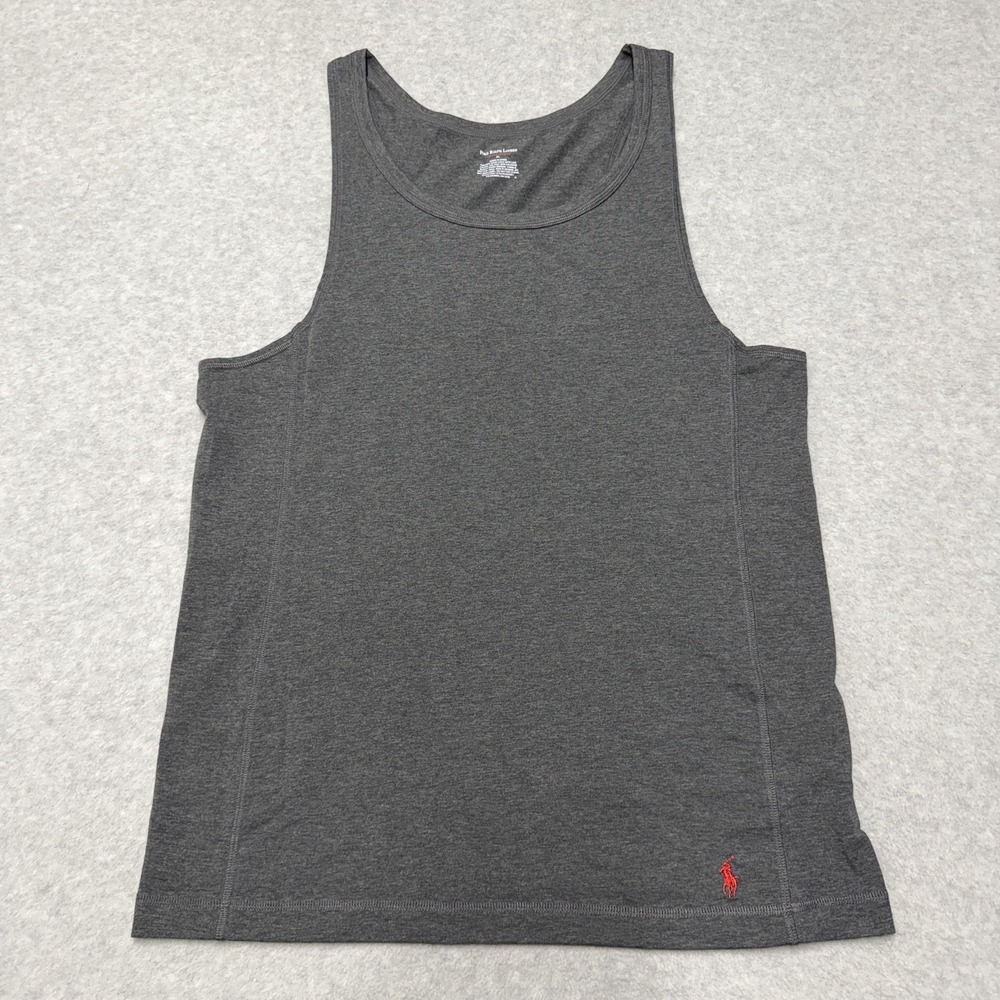 Polo Ralph Lauren Tank Top Mens XL Gray Athletic Stretch Performance Gym